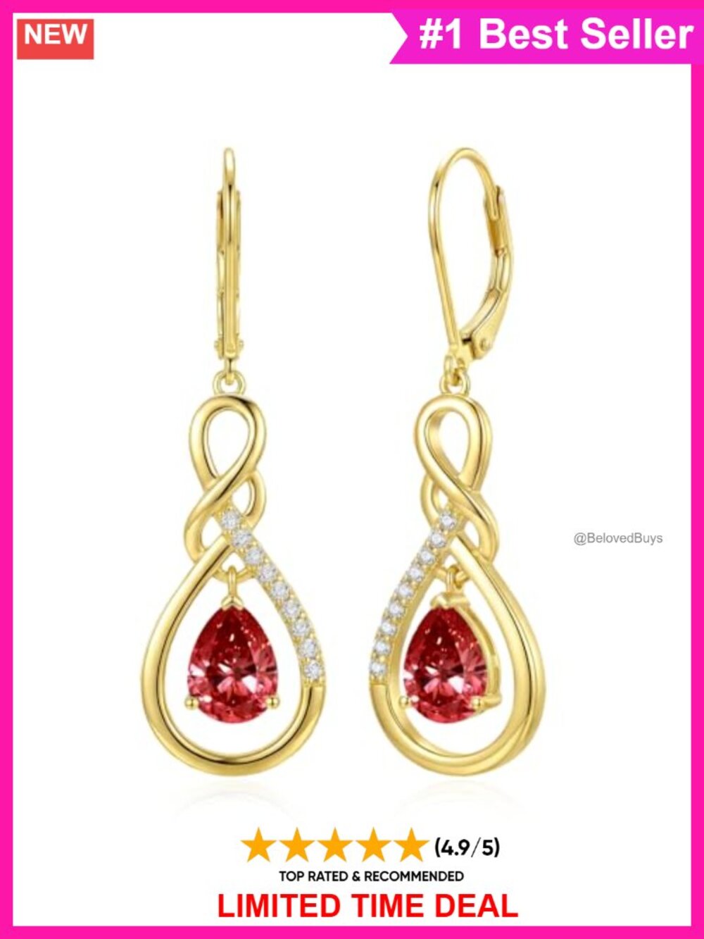 925 Sterling Silver Infinity Dangle Drop Earrings for Women